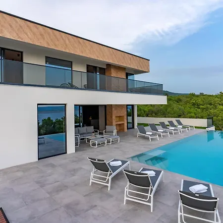 Luxury With Private Pool, Sea View, 150m From Sea Jadranovo